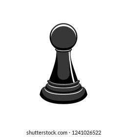 Silhouette of a pawn chess piece. Vector illustration design