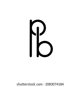 Silhouette pb latter simple logo