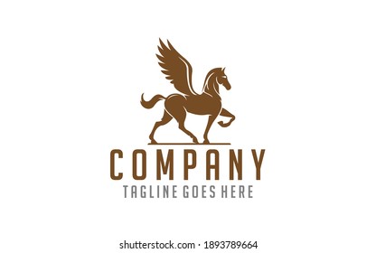 silhouette pegasus mythical creature horse with wings Usable For Business, Community, Industrial, Foundation, Security, Tech, Services Company.