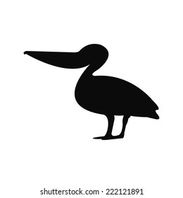 Silhouette of a pelican