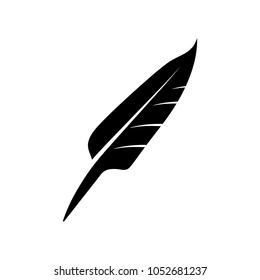 Silhouette pen icon, vector illustration.