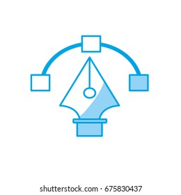 silhouette pen with nodes design image
