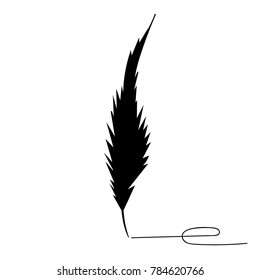 silhouette pen writing