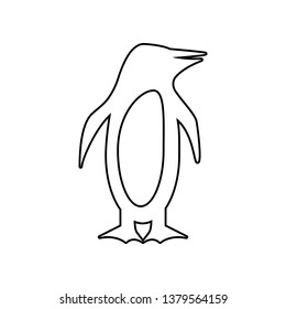 silhouette of the penguin icon. Element of zoo for mobile concept and web apps icon. Outline, thin line icon for website design and development, app development