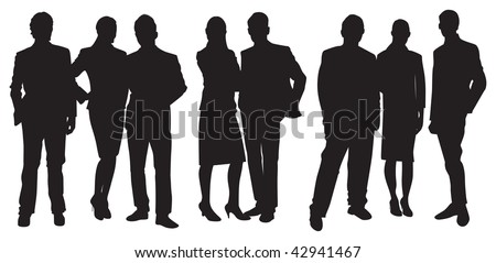 silhouette of people