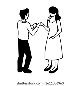 silhouette of people business standing on white background vector illustration design