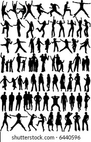 Silhouette of people - Collection , vector work