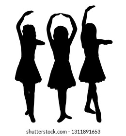 silhouette people dancing