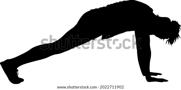 Silhouette People Different Poses Bent Over Stock Vector Royalty Free 2022711902 