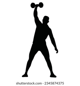 silhouette of people exercising. gym silhouette