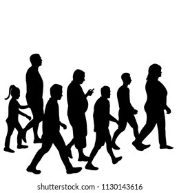 Silhouette People Go Stock Vector (Royalty Free) 1130143616 | Shutterstock