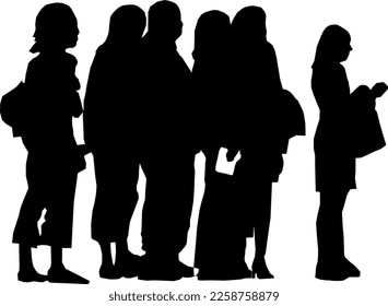 silhouette of a people group