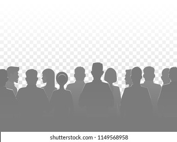 Silhouette People Group Crowd Silhouettes Stock Vector (Royalty Free ...