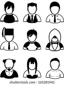 silhouette of people icon created in vector format