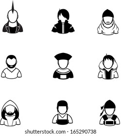 silhouette of people icon created in vector format