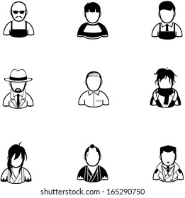 silhouette of people icon created in vector format