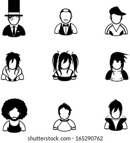 silhouette of people icon created in vector format 