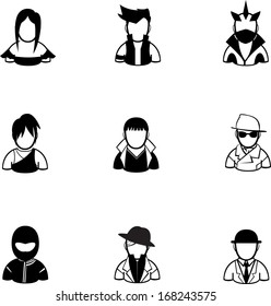 silhouette of people icon created in vector format