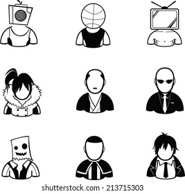 silhouette of people icon created in vector format