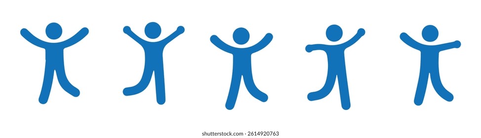 Silhouette People Icon Set for Human Resources, Social, or Demographic Design Projects