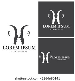 Vector de plantillas de logotipos de personas de silueta
