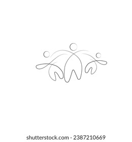 Vector de logotipo de silueta de personas