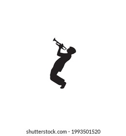Silhouette of people playing the trumpet
