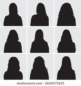 silhouette of people profile avatar 
