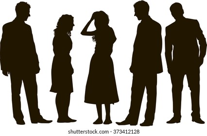 silhouette people run
