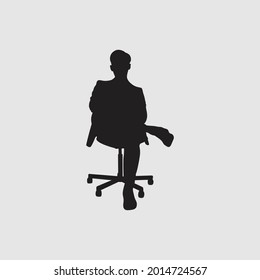 Silhouette von Menschen, die Vektordesign sitzen
