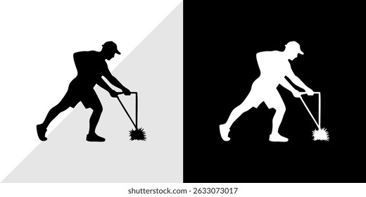 silhouette of people with their activities