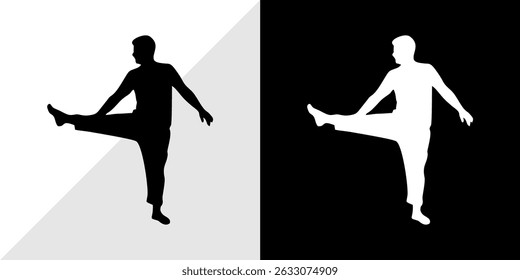 silhouette of people with their activities