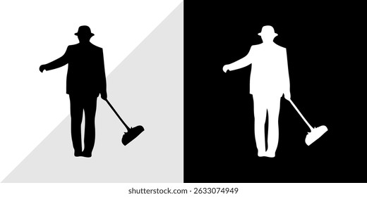 silhouette of people with their activities