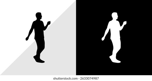 silhouette of people with their activities