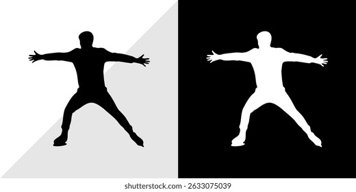 silhouette of people with their activities