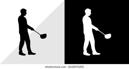 silhouette of people with their daily activities