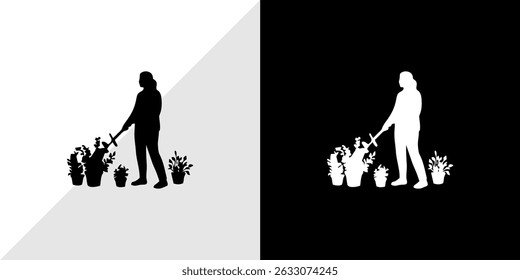 silhouette of people with their daily activities