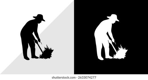 silhouette of people with their daily activities