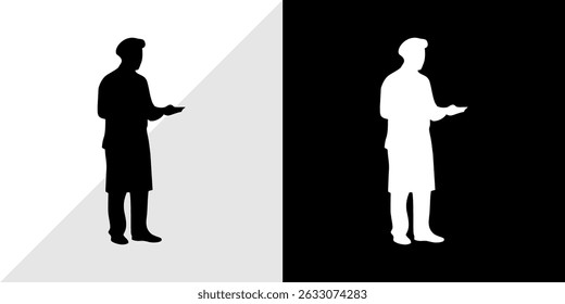 silhouette of people with their daily activities