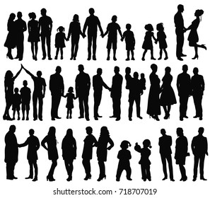 Isometric 3d Illustration Set Silhouettes People Stock Vector (Royalty ...