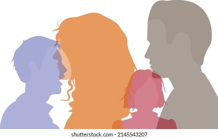 silhouette of a people vector illustration