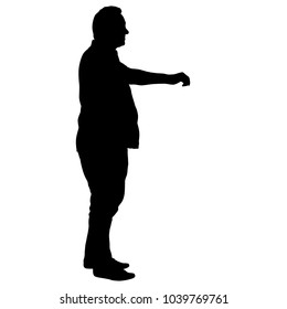 Silhouette of People walking on White Background.
