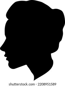 Silhouette of a person. Adult female profile. Feminine face. Silhouette of a face. Woman. Girl. Photo
