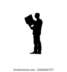 silhouette of a person black