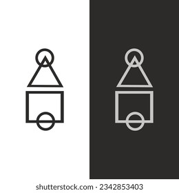 silhouette of a person in a church logo