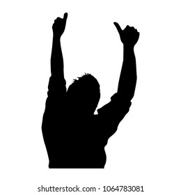silhouette of person in concert
