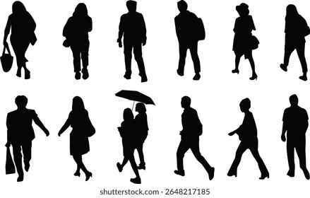 Silhouette of a person crossing