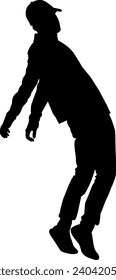 silhouette of a person dancing vector