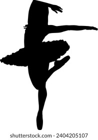 silhouette of a person dancing vector