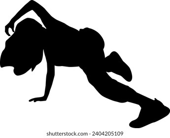 silhouette of a person dancing vector